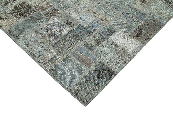 7x10 Grey Modern Patchwork Rug - 29614