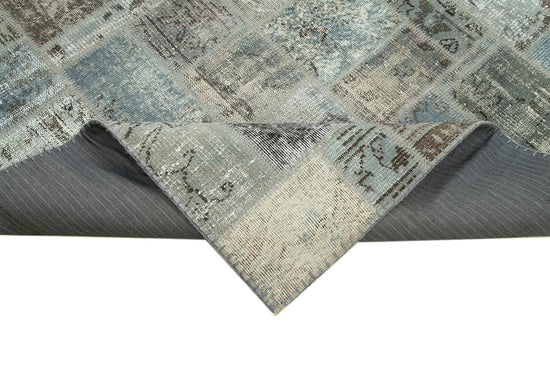 7x10 Grey Modern Patchwork Rug - 29614