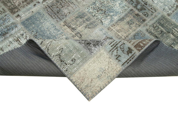 7x10 Grey Modern Patchwork Rug - 29614