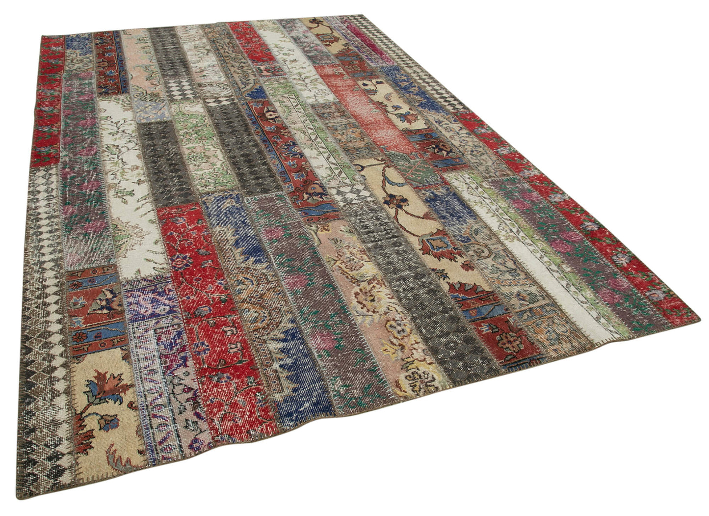 7x10 Multicolor Modern Patchwork Rug - 29615