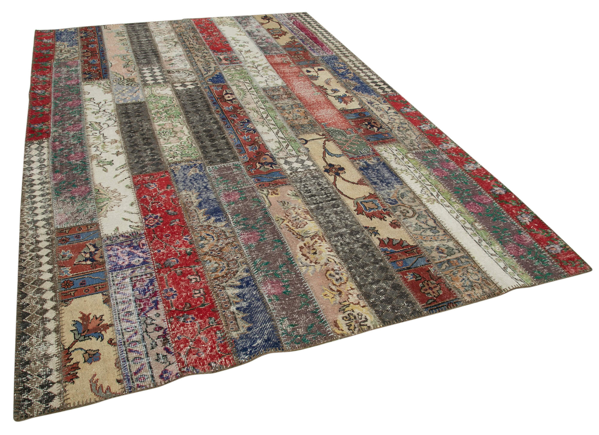 7x10 Multicolor Modern Patchwork Rug - 29615