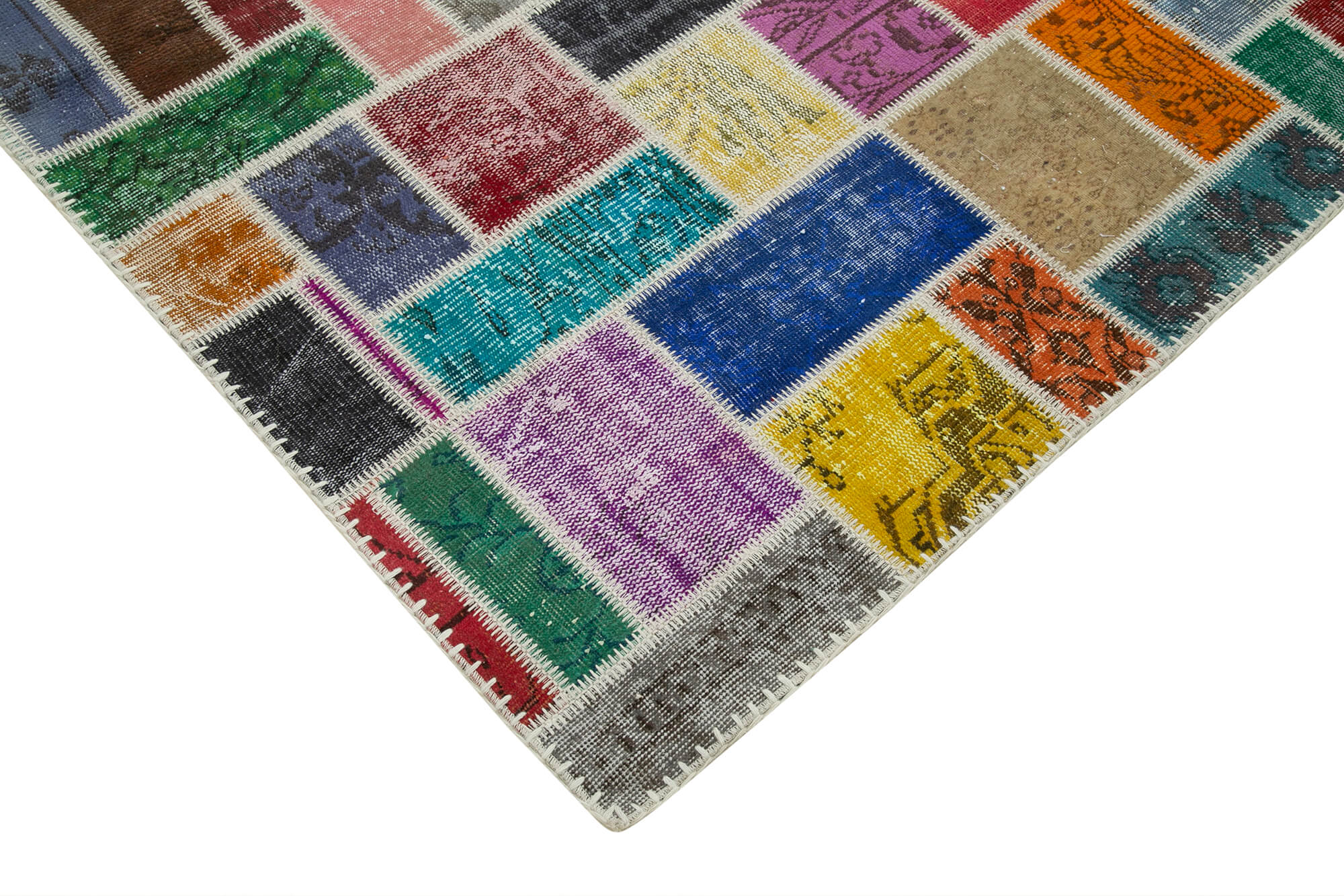 7x10 Multicolor Modern Patchwork Rug - 29620