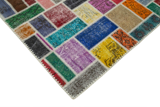7x10 Multicolor Modern Patchwork Rug - 29620