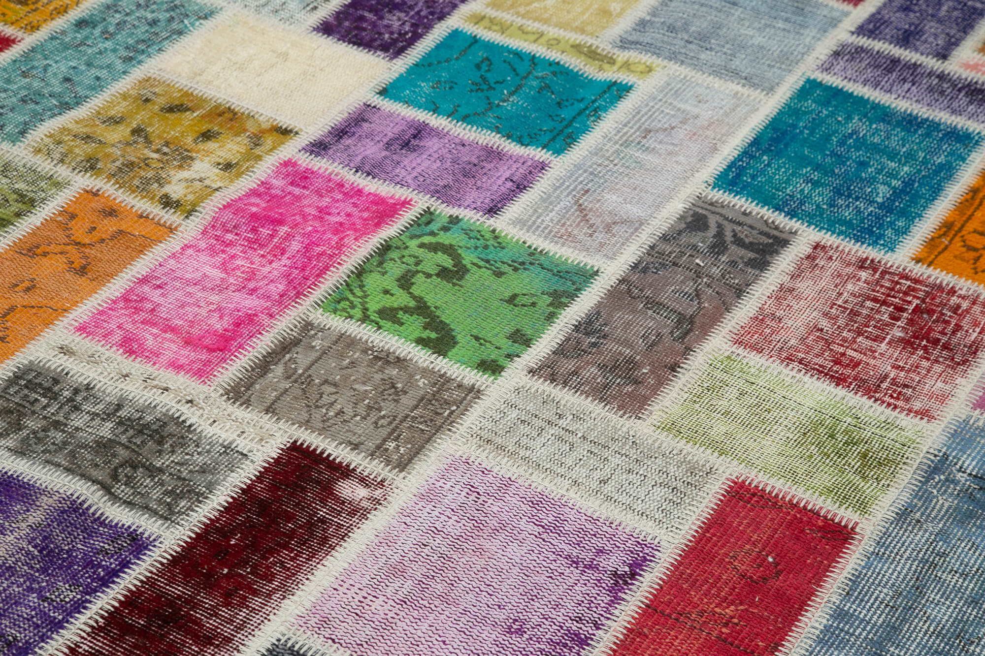 7x10 Multicolor Modern Patchwork Rug - 29620
