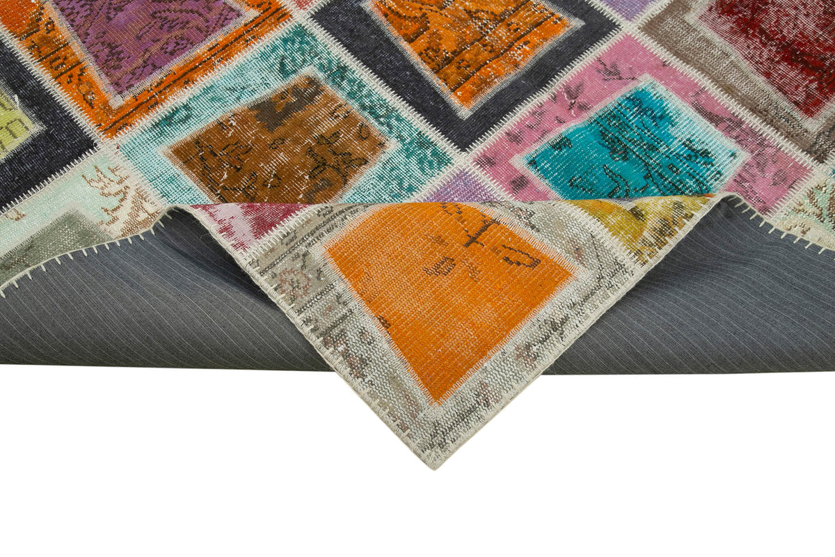 7x9 Multicolor Modern Patchwork Rug - 29621
