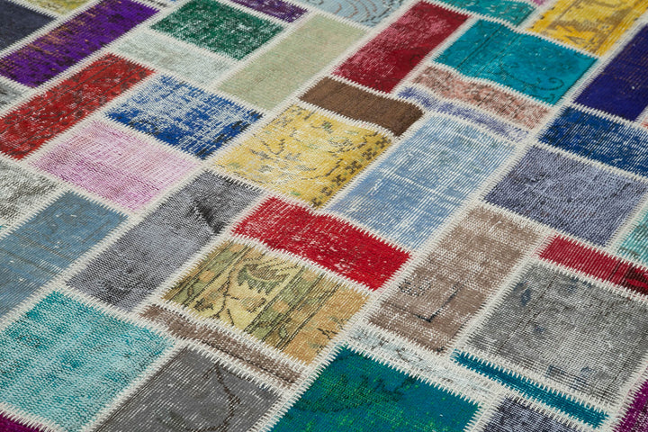 7x10 Multicolor Modern Patchwork Rug - 29622