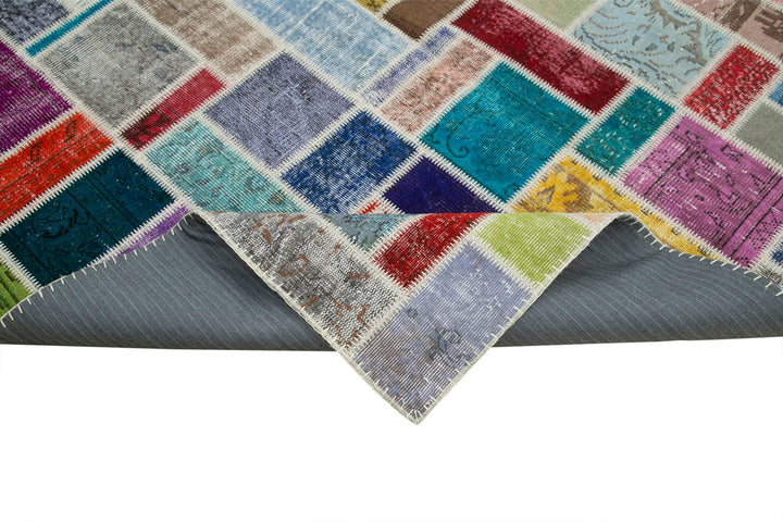 7x10 Multicolor Modern Patchwork Rug - 29622