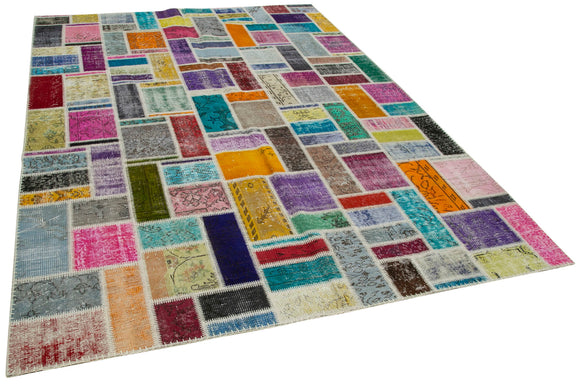 7x10 Multicolor Modern Patchwork Rug - 29623