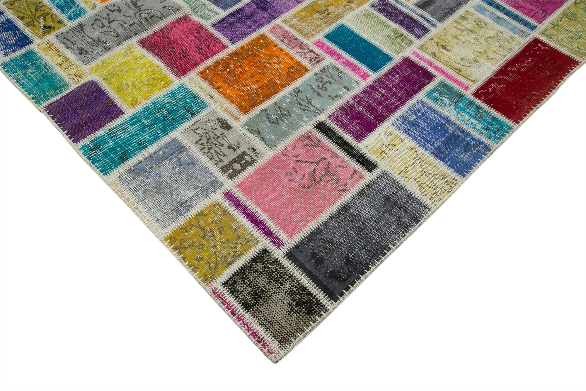 7x10 Multicolor Modern Patchwork Rug - 29623