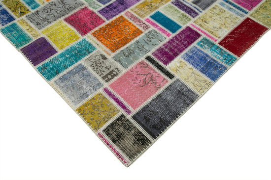 7x10 Multicolor Modern Patchwork Rug - 29623