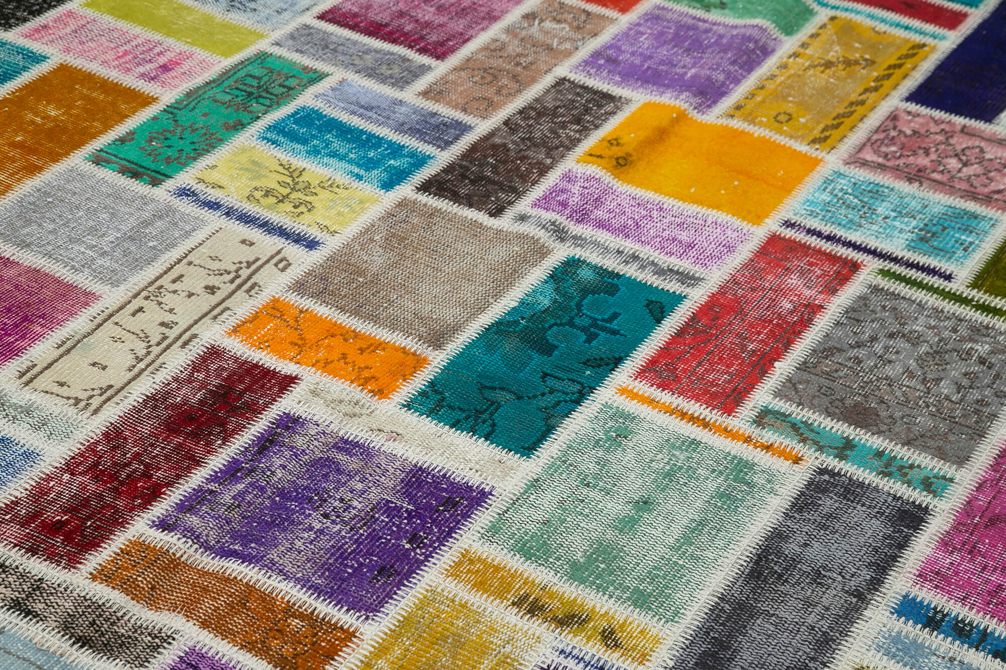 7x10 Multicolor Modern Patchwork Rug - 29623