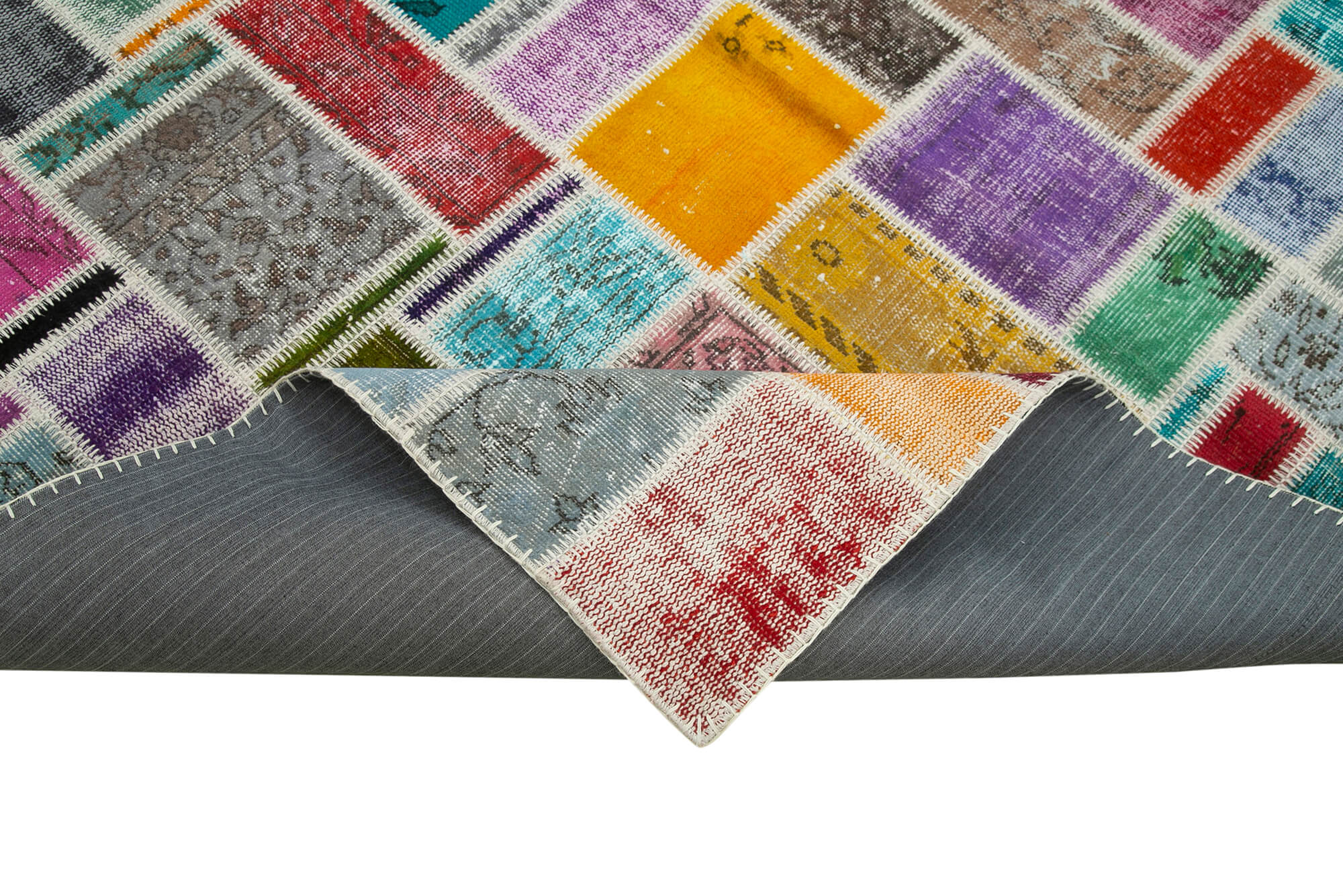 7x10 Multicolor Modern Patchwork Rug - 29623