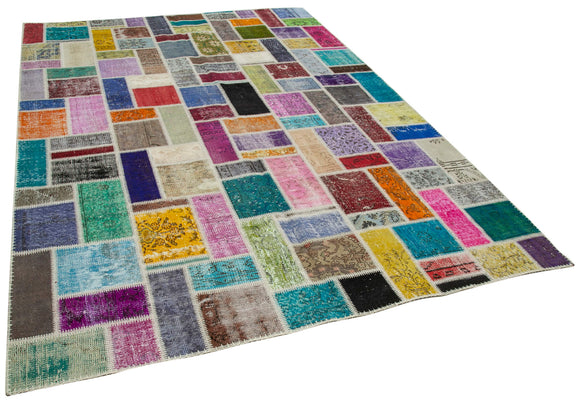 7x10 Multicolor Modern Patchwork Rug - 29627
