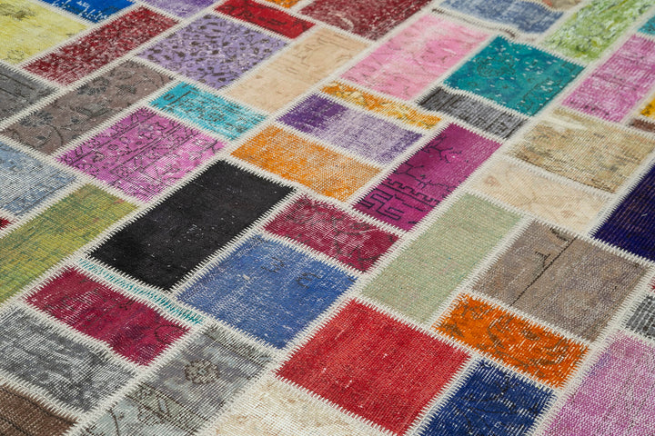 7x10 Multicolor Modern Patchwork Rug - 29627