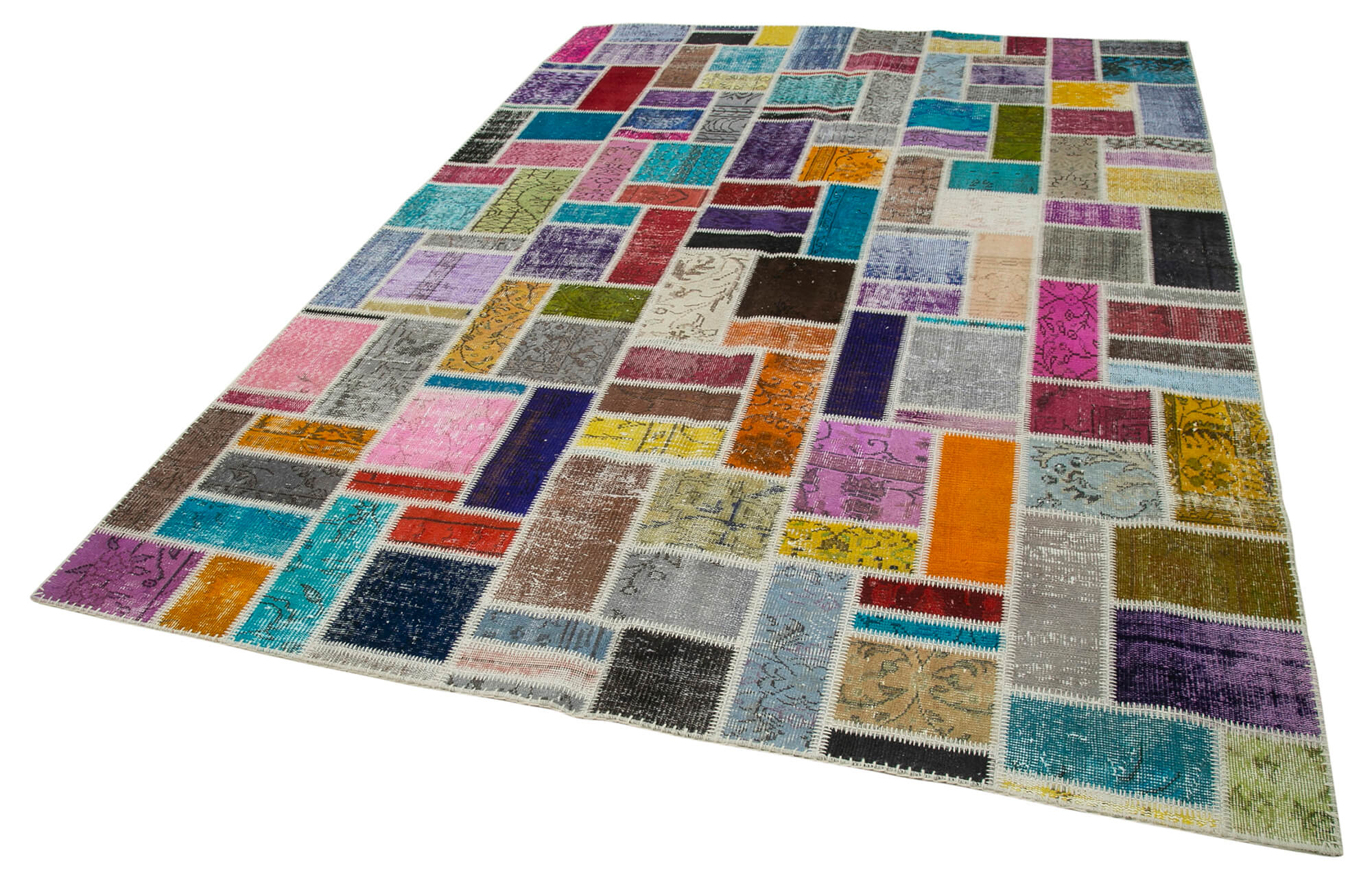 7x10 Multicolor Modern Patchwork Rug - 29628
