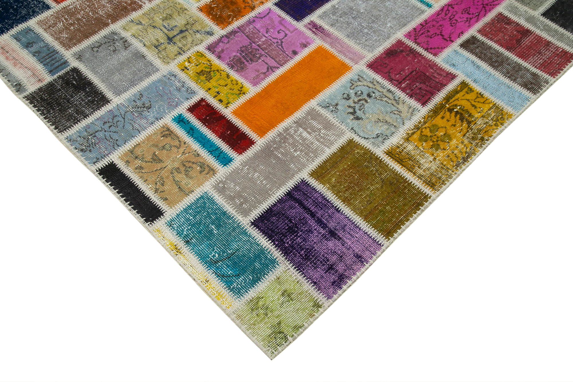 7x10 Multicolor Modern Patchwork Rug - 29628
