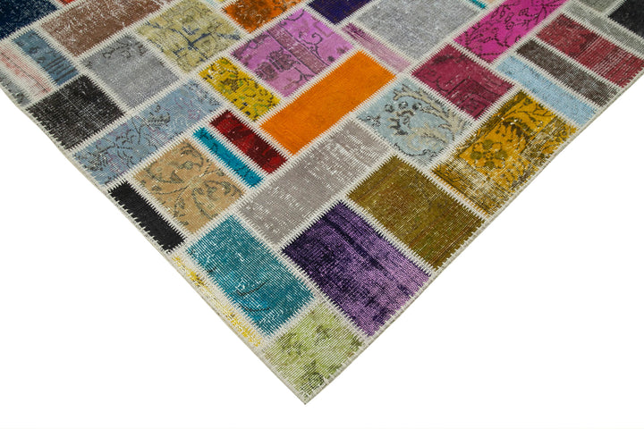7x10 Multicolor Modern Patchwork Rug - 29628