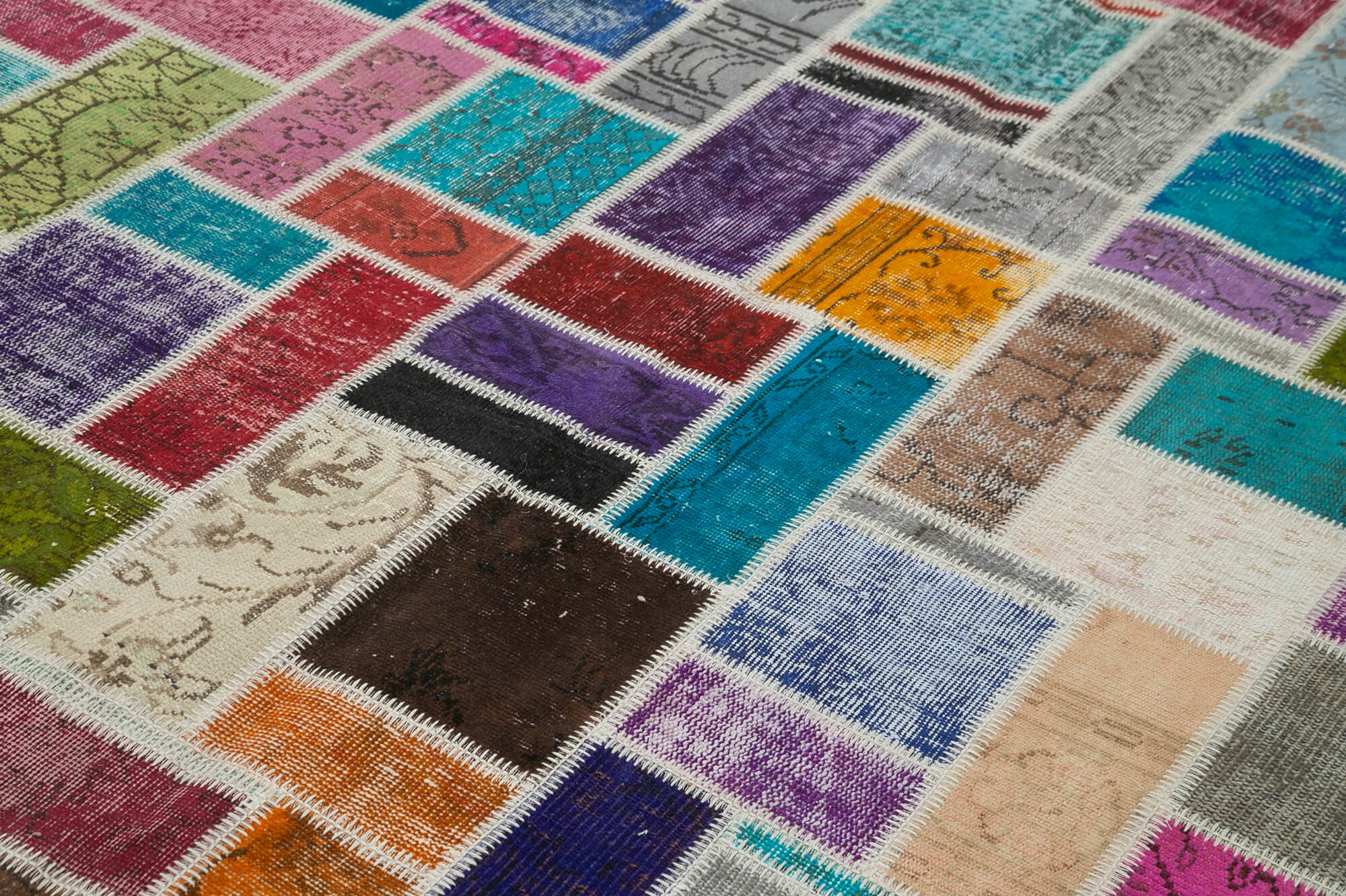 7x10 Multicolor Modern Patchwork Rug - 29628