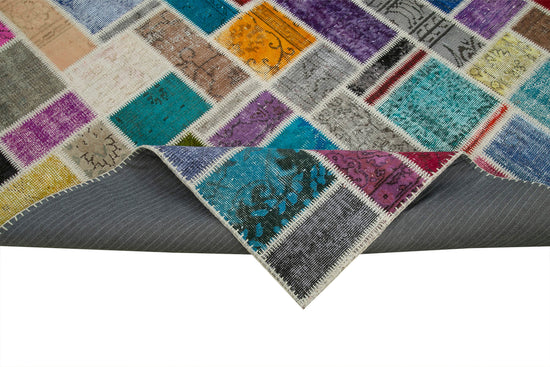 7x10 Multicolor Modern Patchwork Rug - 29628