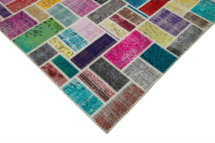 7x10 Multicolor Modern Patchwork Rug - 29629