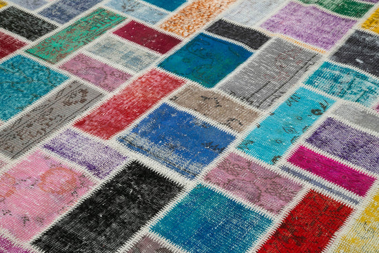 7x10 Multicolor Modern Patchwork Rug - 29629
