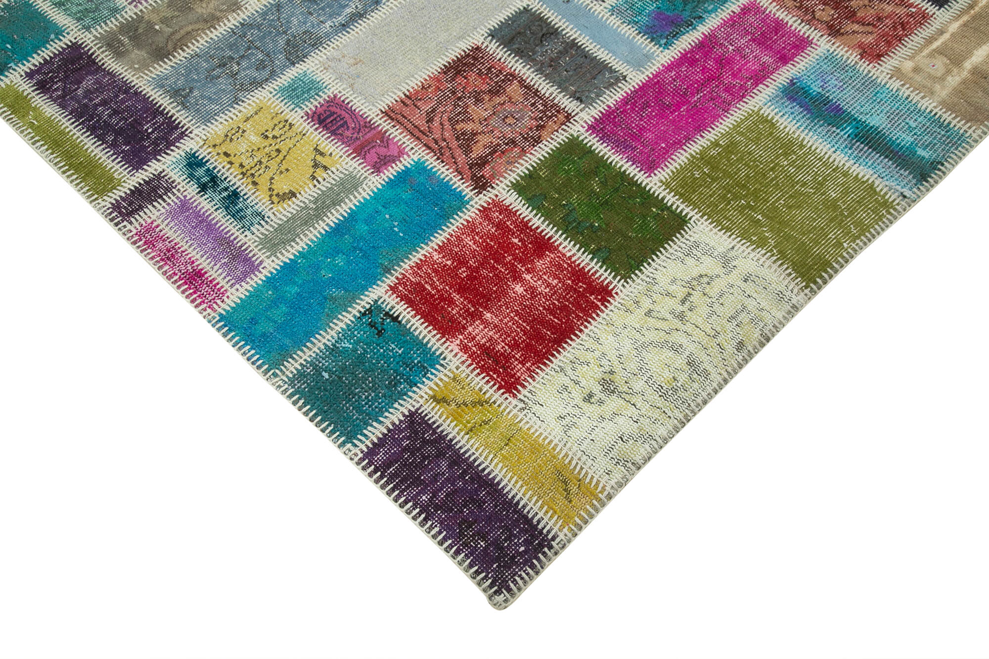 7x10 Multicolor Modern Patchwork Rug - 29630