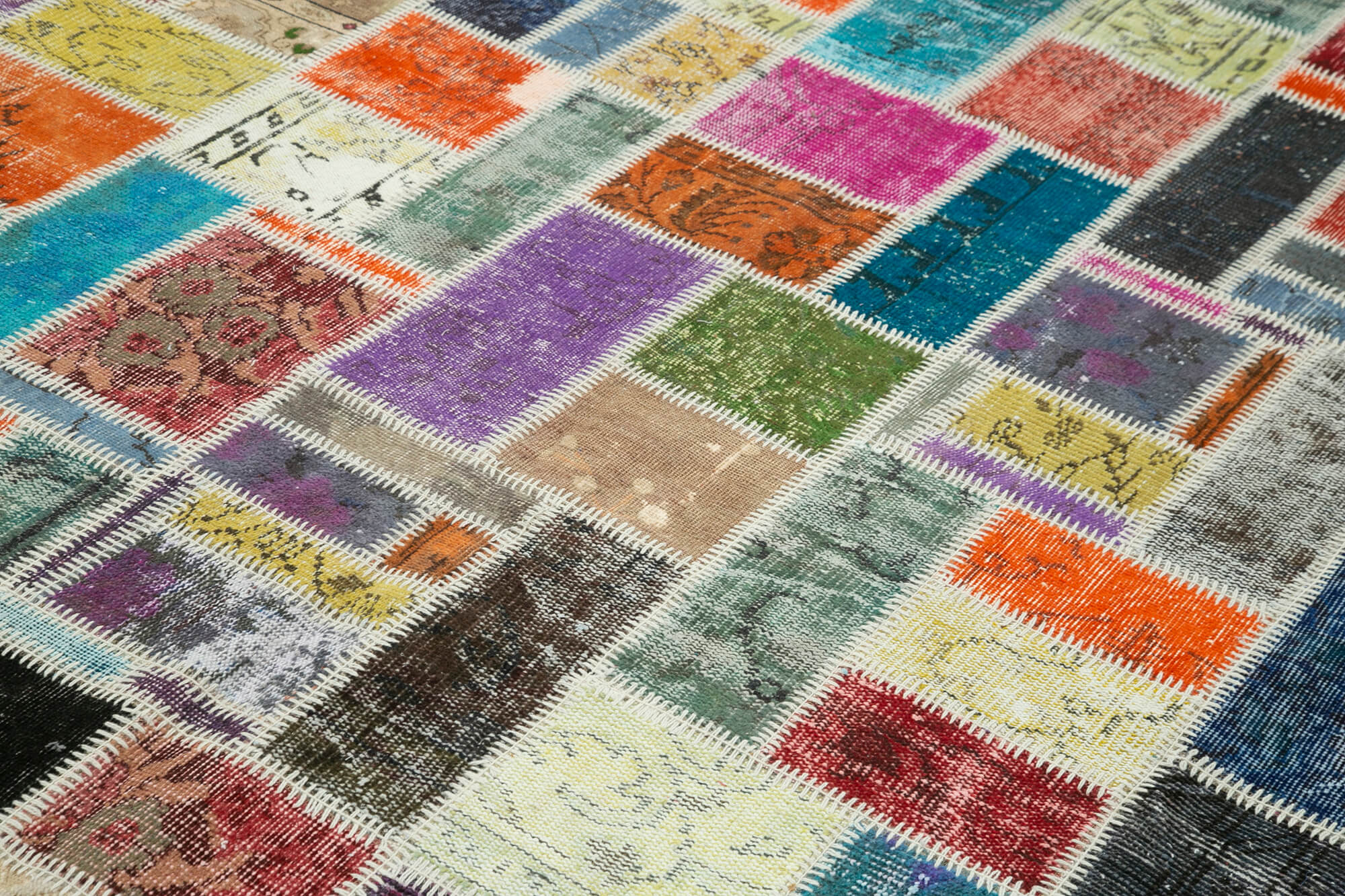 7x10 Multicolor Modern Patchwork Rug - 29630