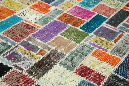 7x10 Multicolor Modern Patchwork Rug - 29630