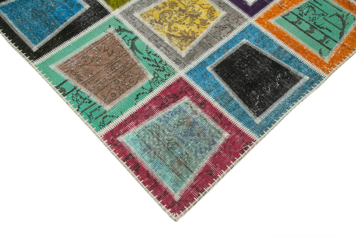 6x9 Multicolor Modern Patchwork Rug - 29631