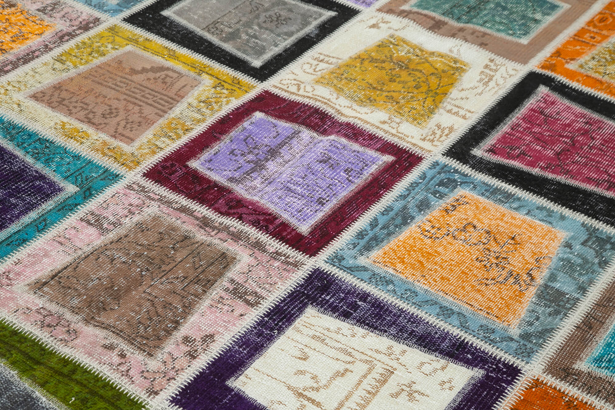 6x9 Multicolor Modern Patchwork Rug - 29631