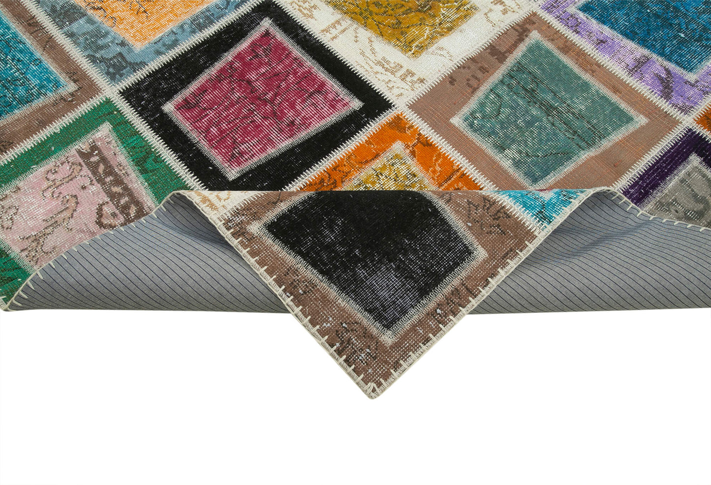 6x9 Multicolor Modern Patchwork Rug - 29631