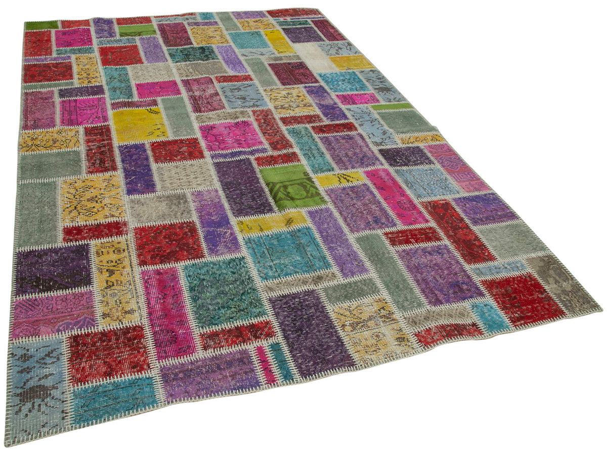 6x9 Multicolor Modern Patchwork Rug - 29634