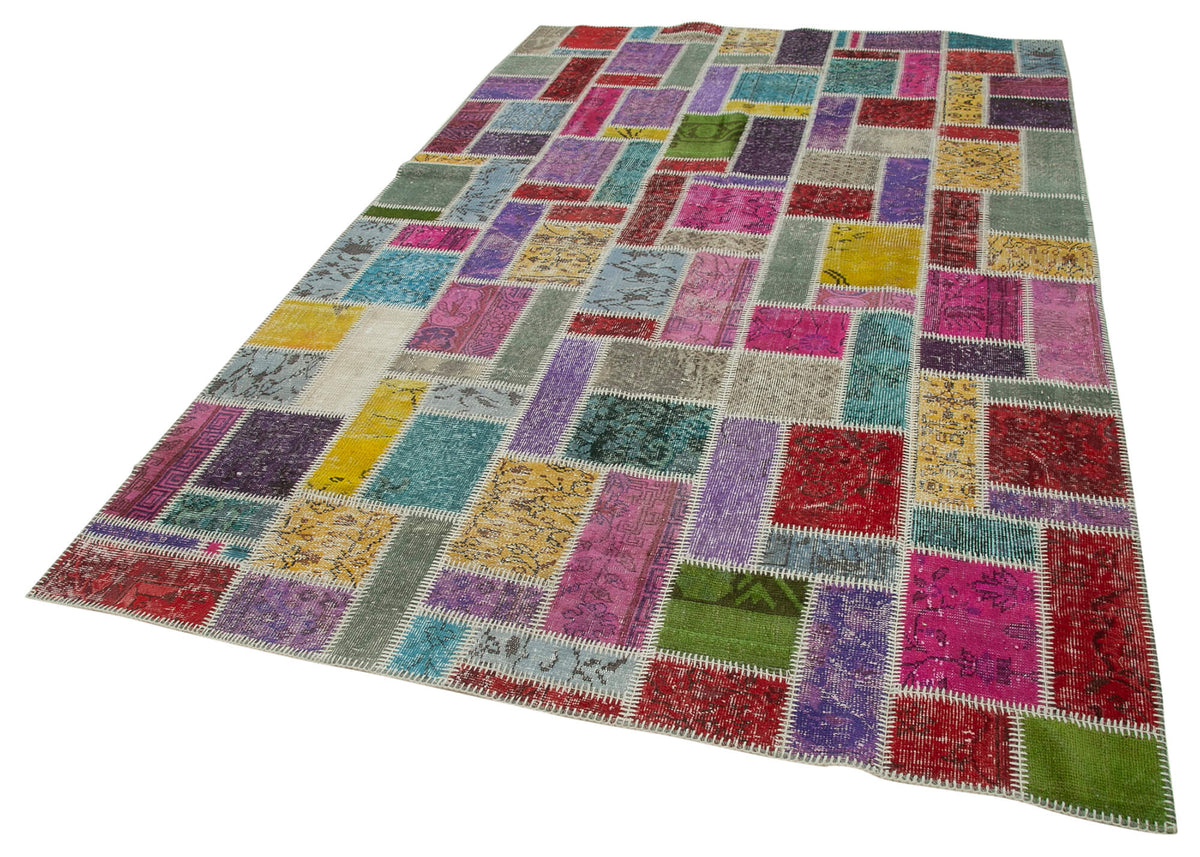 6x9 Multicolor Modern Patchwork Rug - 29634