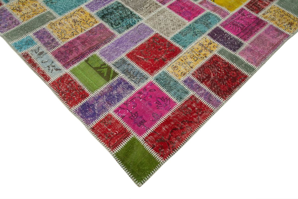 6x9 Multicolor Modern Patchwork Rug - 29634