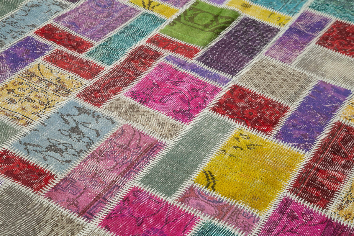 6x9 Multicolor Modern Patchwork Rug - 29634