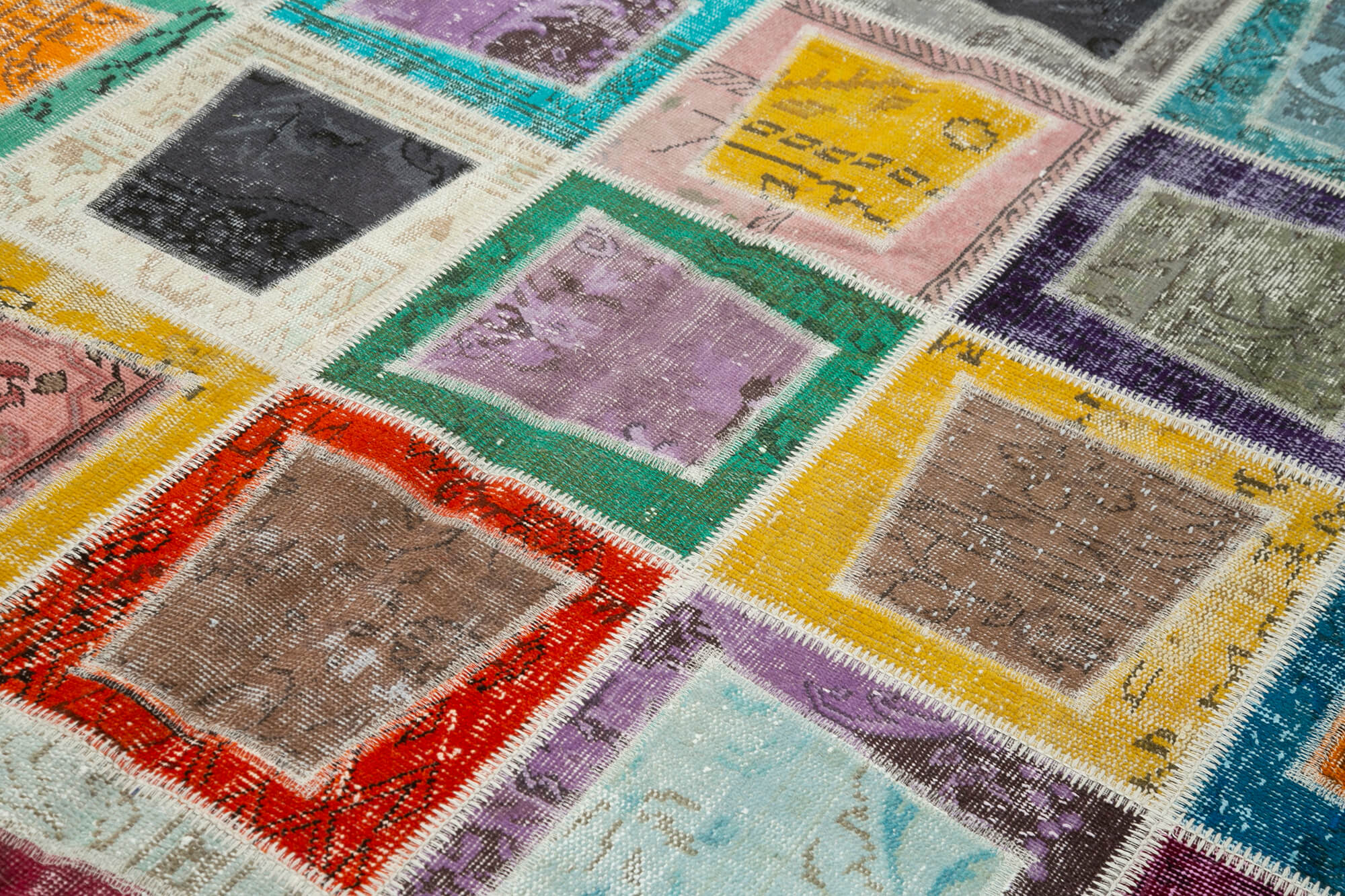 7x9 Multicolor Modern Patchwork Rug - 29636