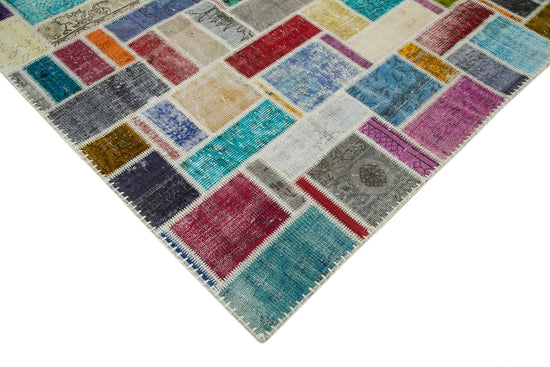 7x10 Multicolor Modern Patchwork Rug - 29638