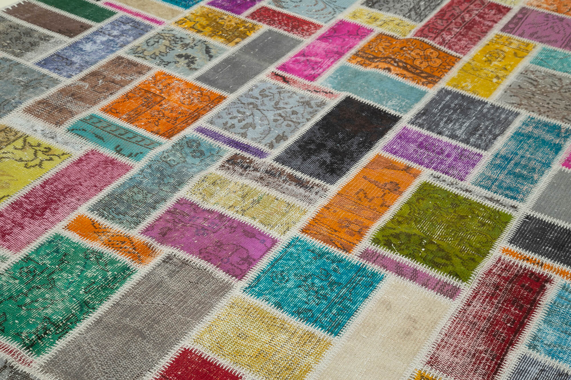 7x10 Multicolor Modern Patchwork Rug - 29638