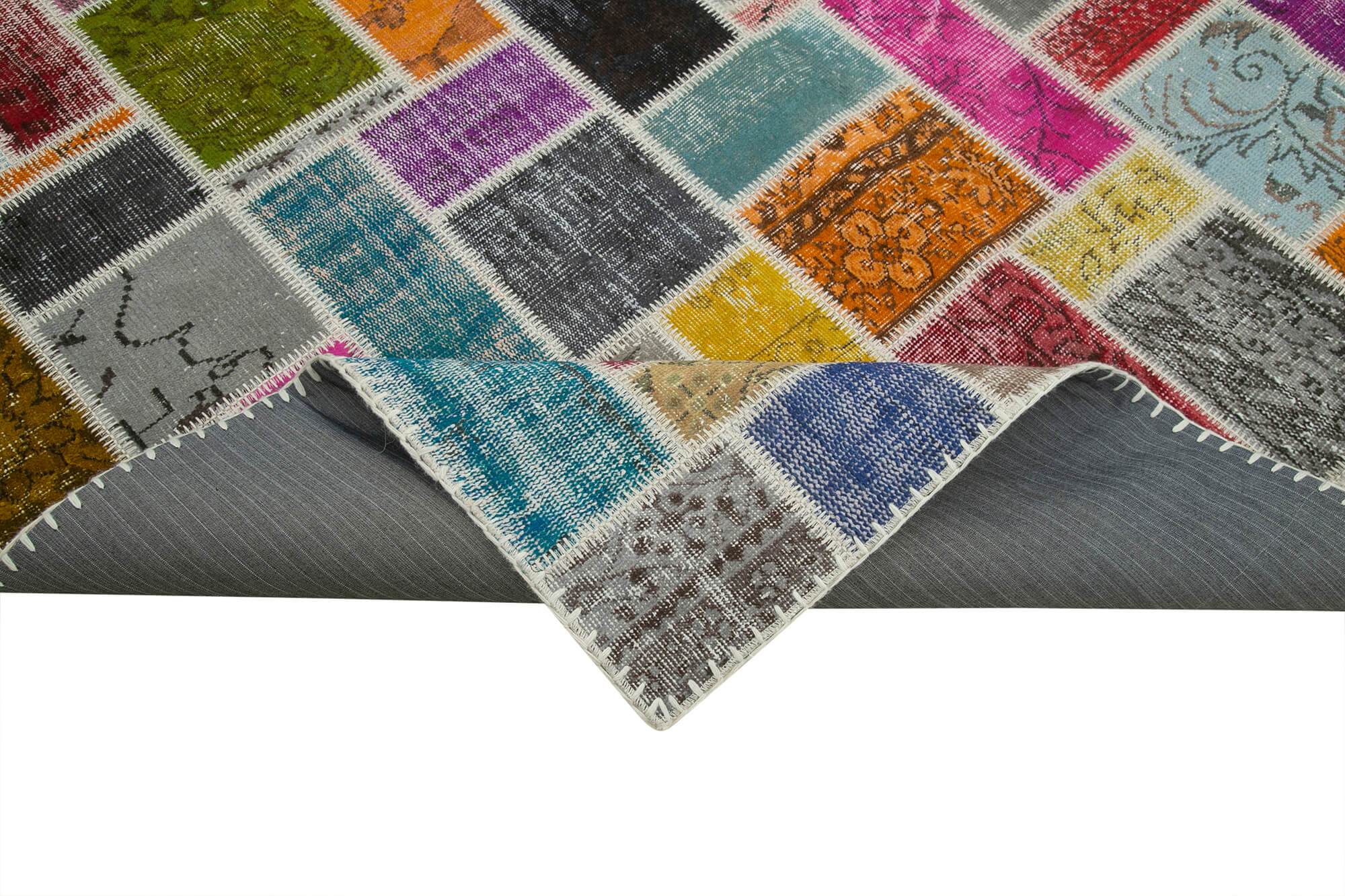 7x10 Multicolor Modern Patchwork Rug - 29638