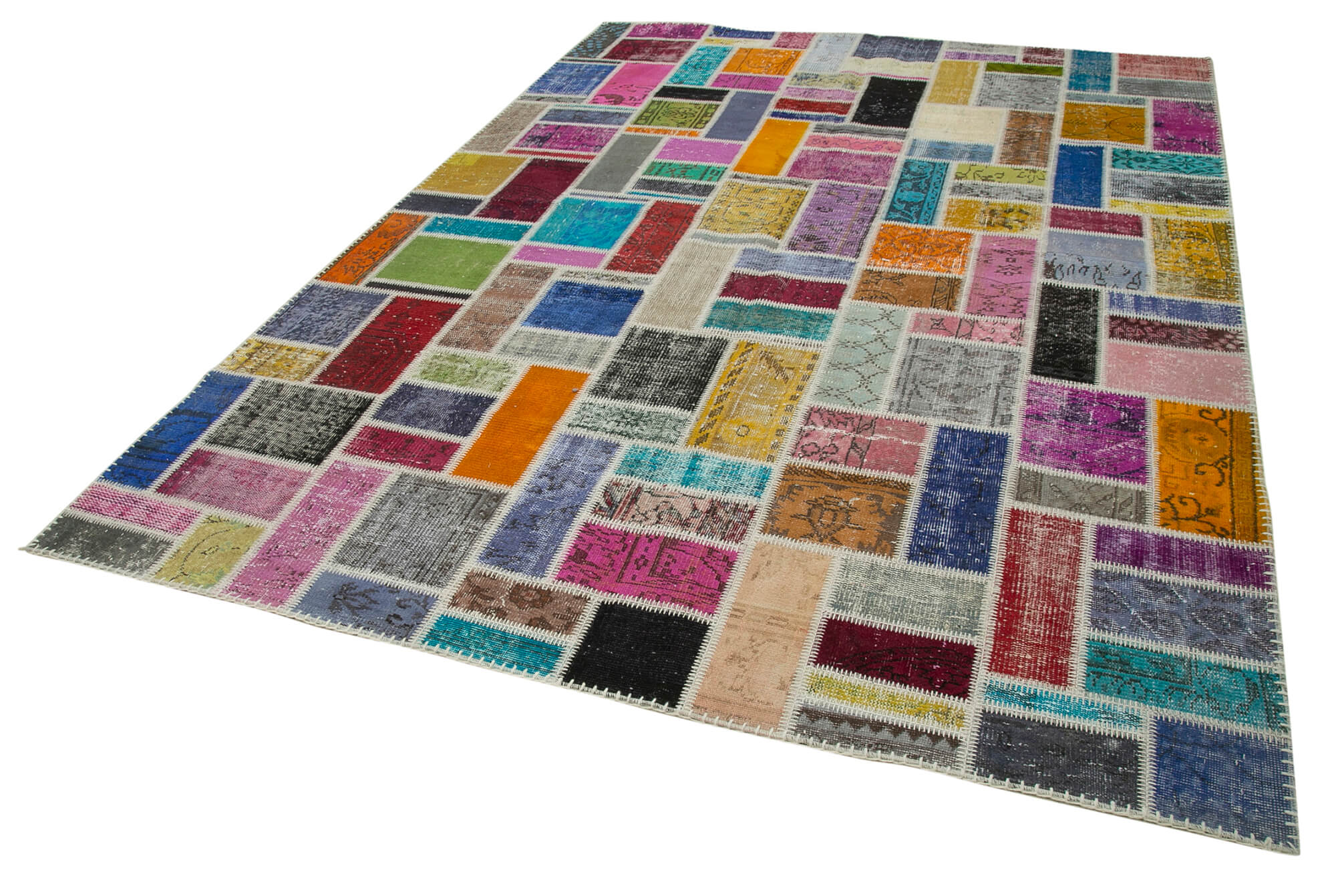 7x10 Multicolor Modern Patchwork Rug - 29639