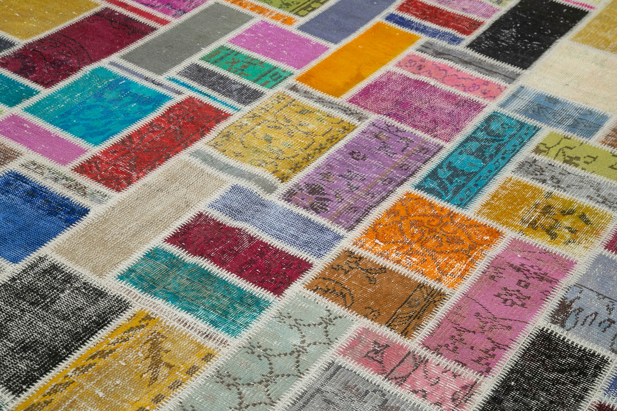 7x10 Multicolor Modern Patchwork Rug - 29639