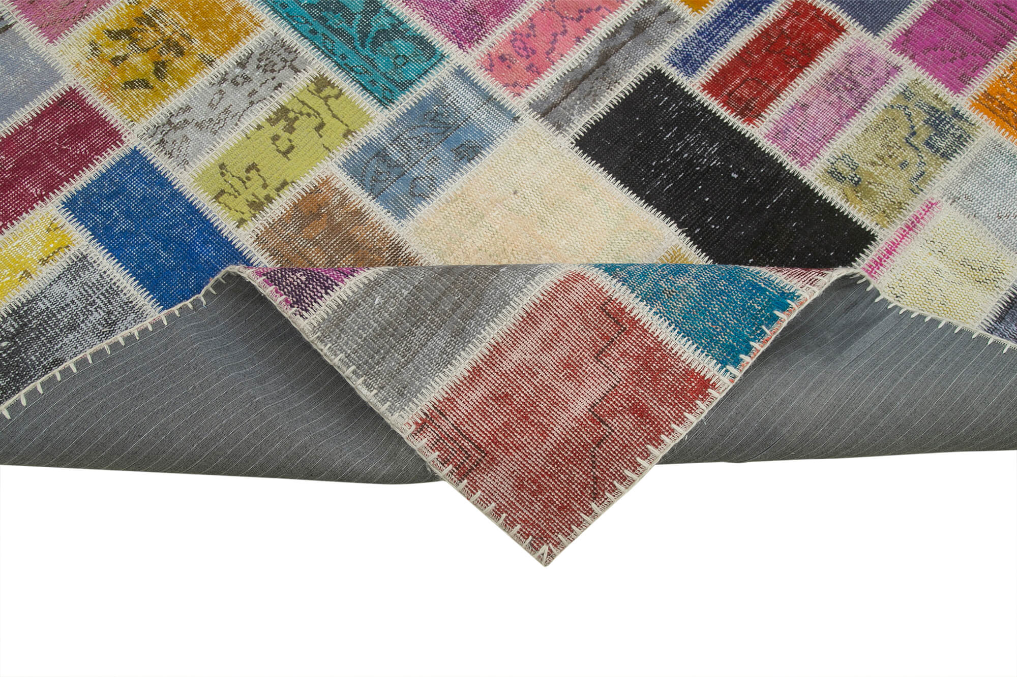 7x10 Multicolor Modern Patchwork Rug - 29639