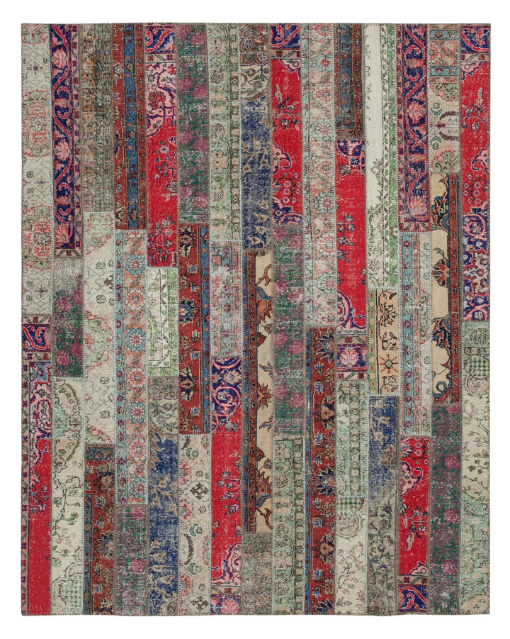 8x10 Multicolor Modern Patchwork Rug - 29650