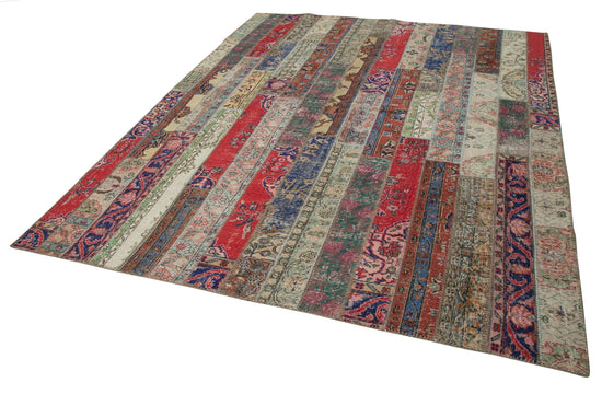 8x10 Multicolor Modern Patchwork Rug - 29650
