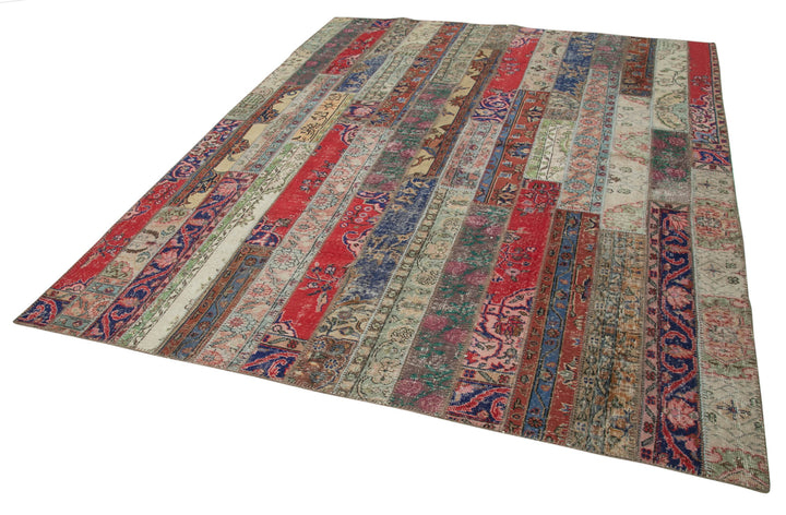 8x10 Multicolor Modern Patchwork Rug - 29650
