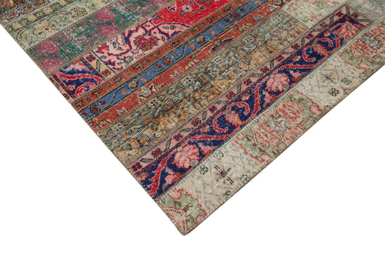8x10 Multicolor Modern Patchwork Rug - 29650