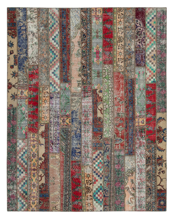 8x10 Multicolor Modern Patchwork Rug - 29651