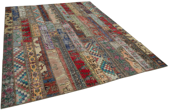 8x10 Multicolor Modern Patchwork Rug - 29651