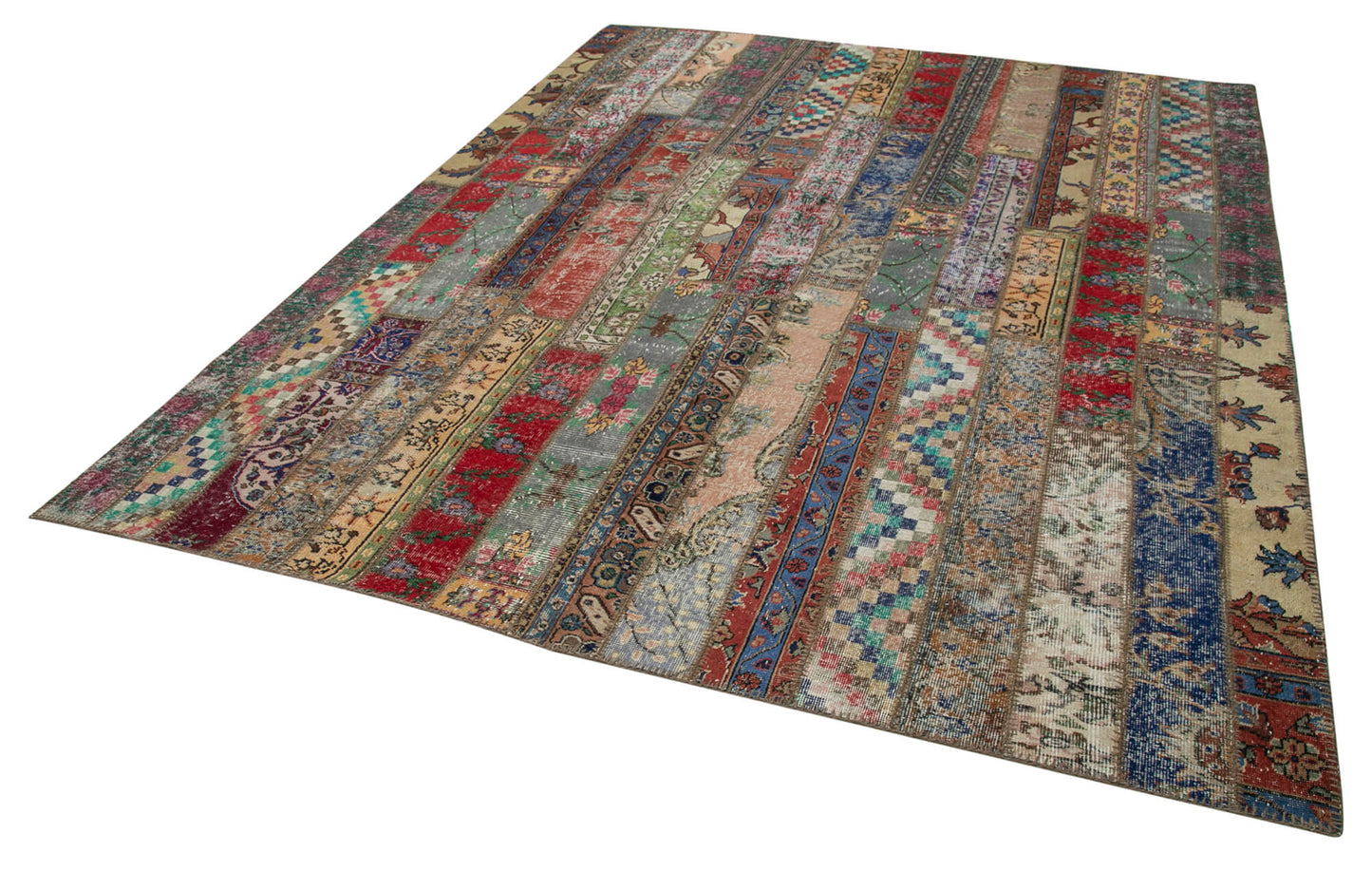 8x10 Multicolor Modern Patchwork Rug - 29651