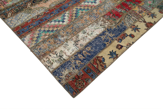 8x10 Multicolor Modern Patchwork Rug - 29651